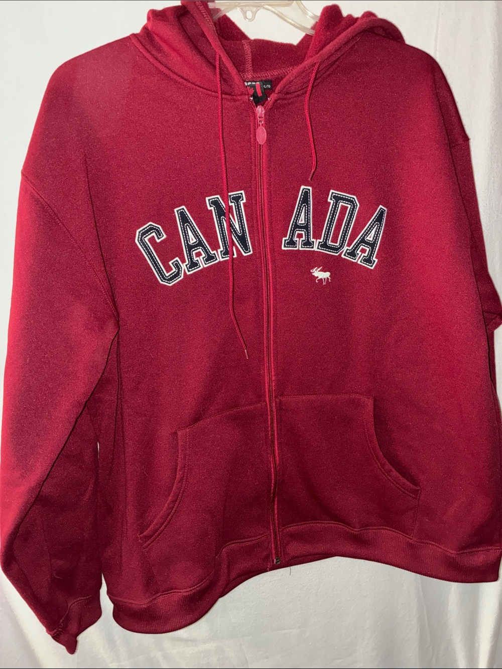 TeePee Red Zip Hoodie - XL